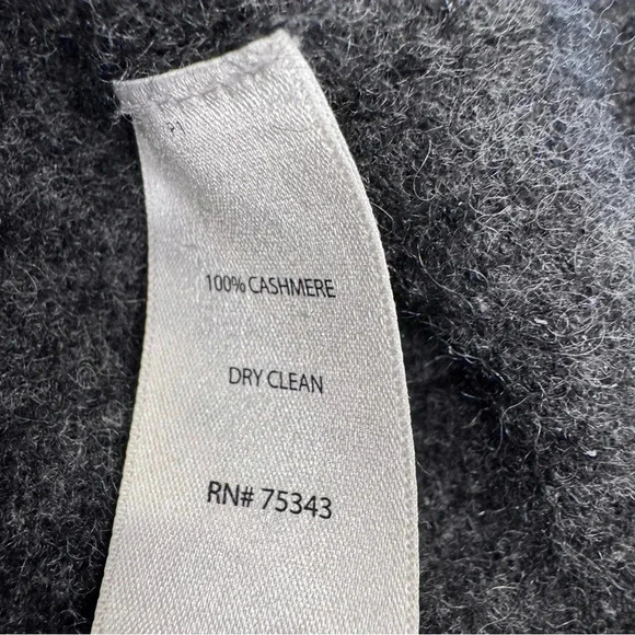 Deane and white Women’s Pure Cashmere Cowl Neck sweater Charcoal Gray Sz Small - Picture 4 of 8